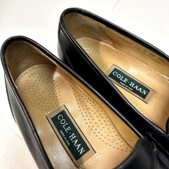 GOOD Cole Haan Pinch Penny Penny Loafer Black Made in Maine USA 10 Narrow - Picture 8 of 15